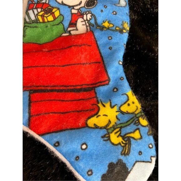 Vintage peanuts snoopy Woodstock Christmas stocking - Picture 3 of 4